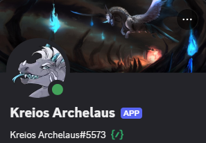 Screenshot of Kreios Archelaus Discord bot profile